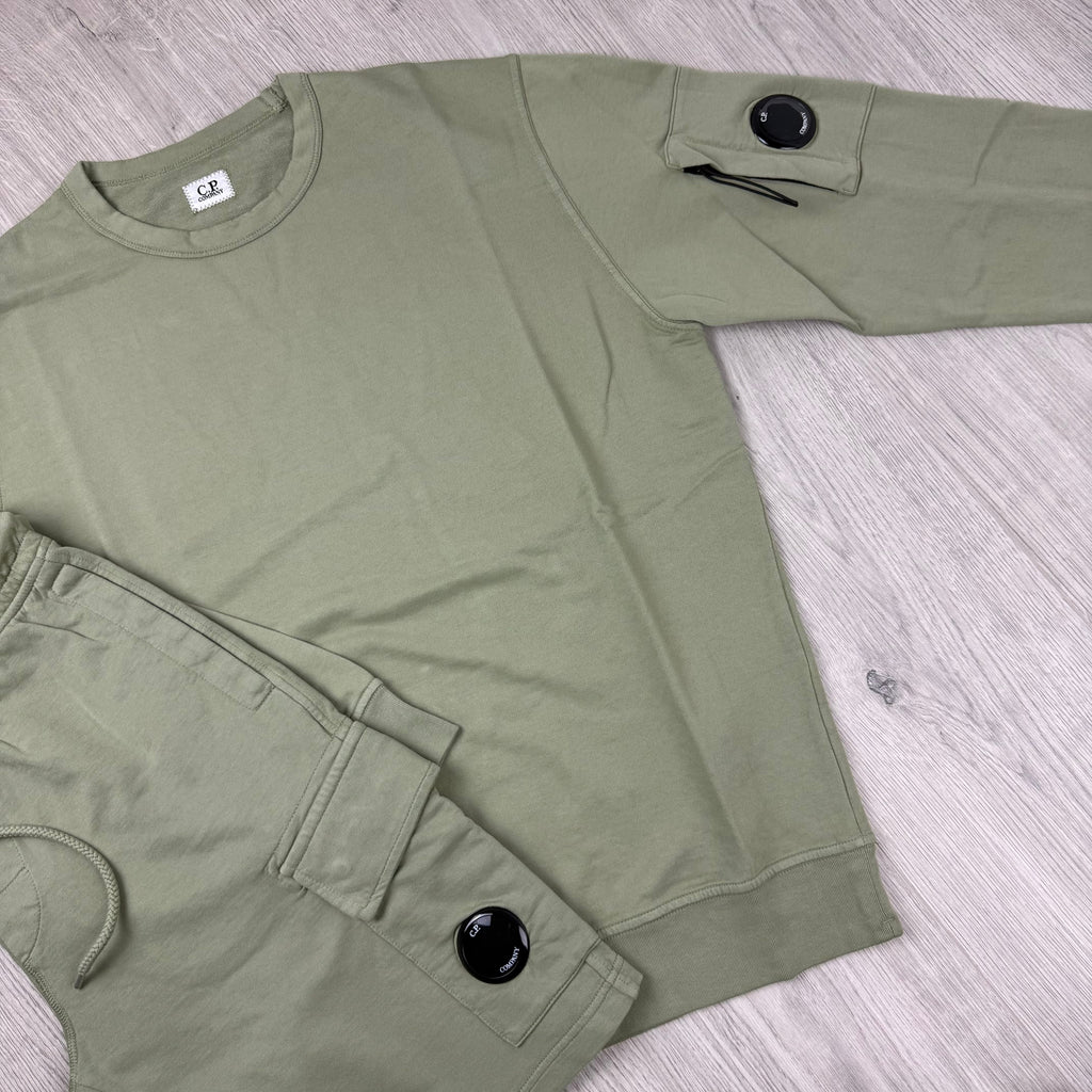 CP Company Light Fleece Tracksuit - Moss Gray