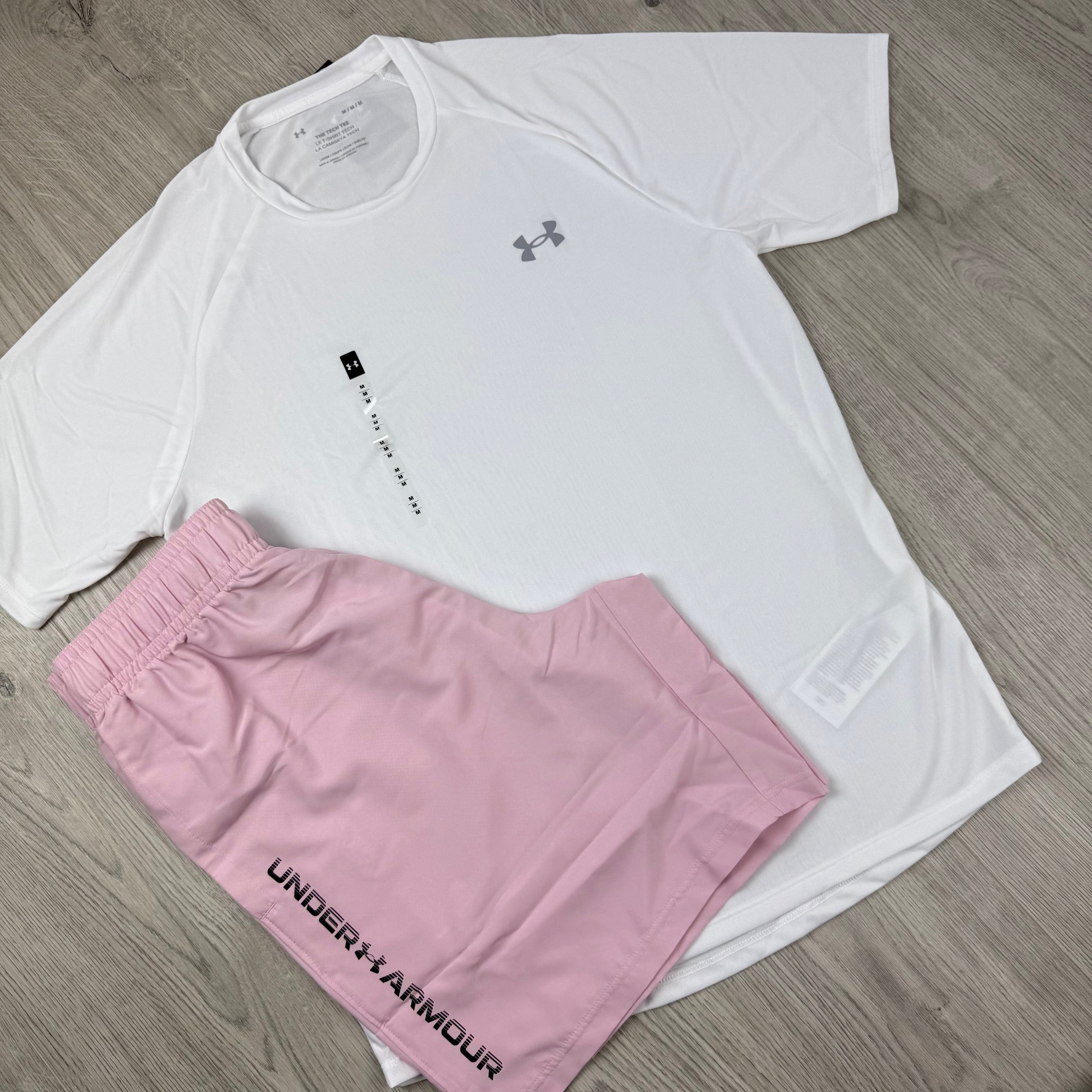 Under Armour Set - White/Prime Pink
