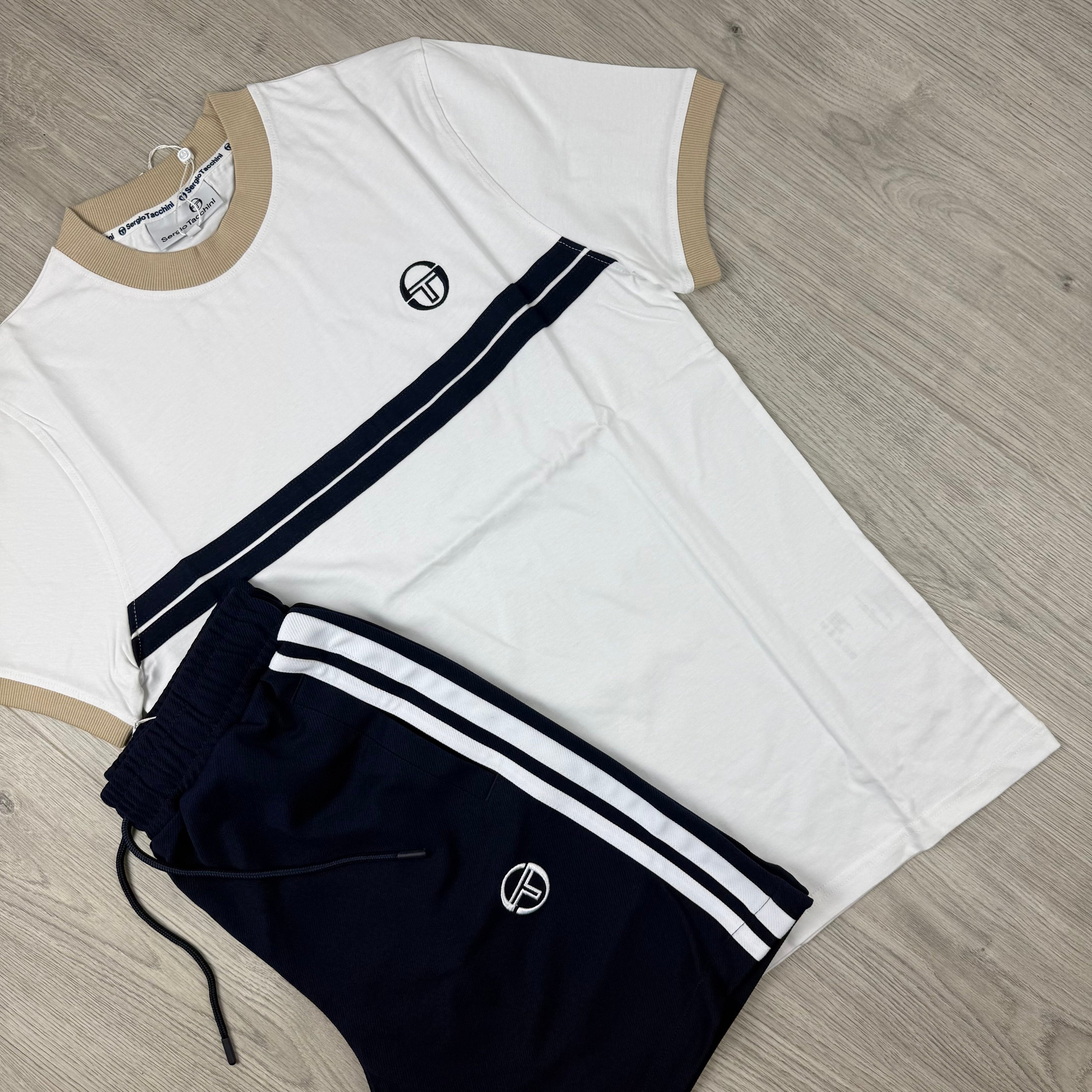 Sergio Tacchini 'Supermac' Set - White/Maritime Blue