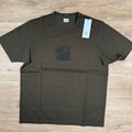 CP Company Metropolis Series Blurred Logo T-Shirt in Ivy Green